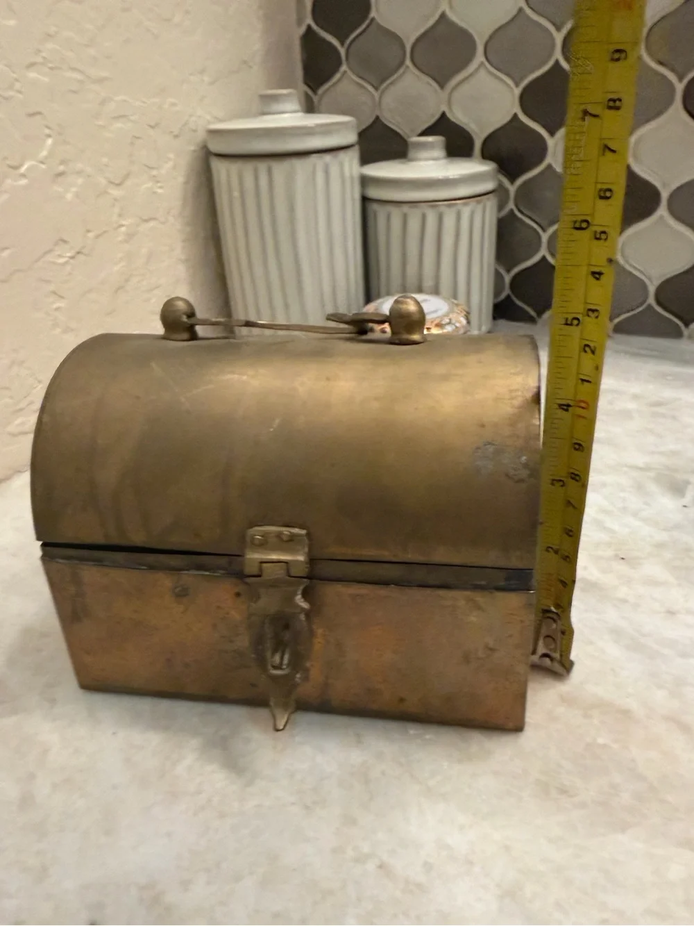 Vintage Enesco brass box 6”